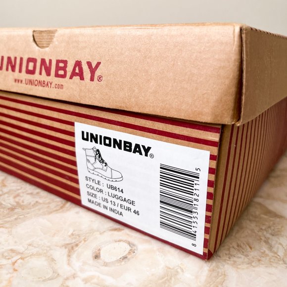 Unionbay Size 13 Leather Faux Fur-lined Lace-up Round Toe Brown Tan Ankle Boots - Picture 15 of 15